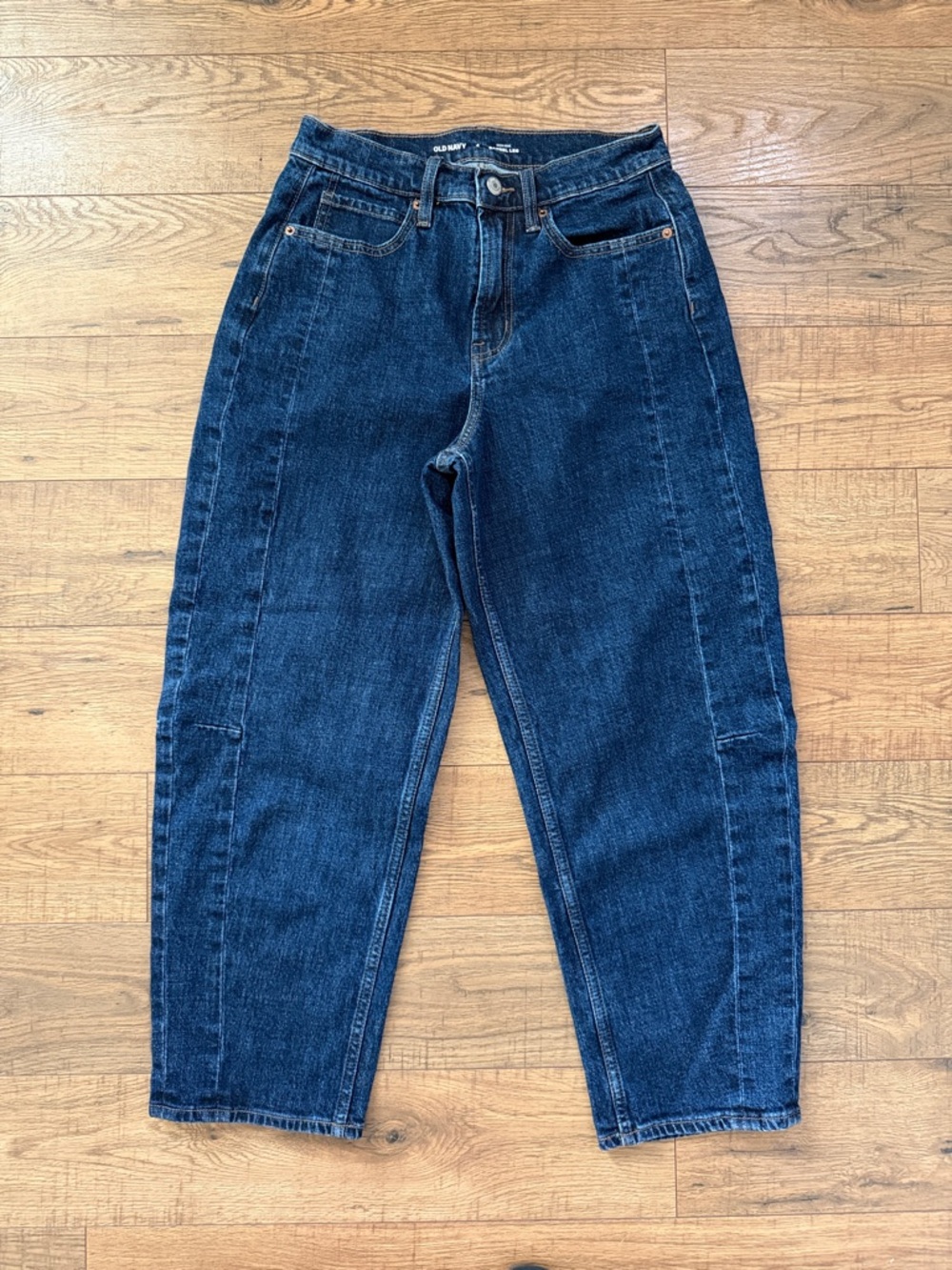 Old Navy Dark Wash High Rise Ballon Jeans Womens 4